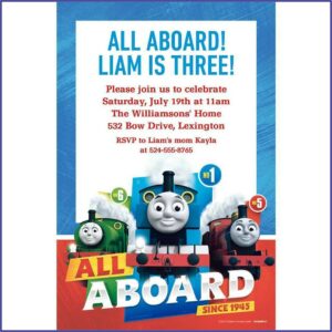 Thomas The Train Blank Invitation Template