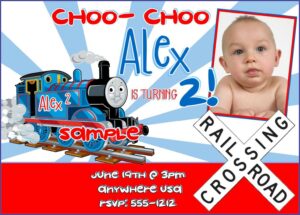 Thomas The Train Digital Invitations