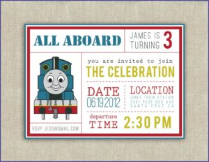 Thomas The Train Invitations Ideas