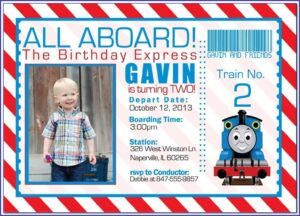 Thomas The Train Invitations Template