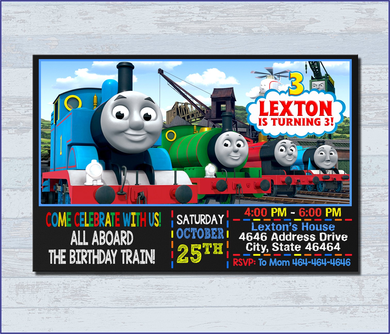Thomas The Train Invitations