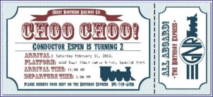 Thomas The Train Ticket Invitation Template