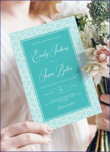 Tiffany Blue Wedding Invitation Templates