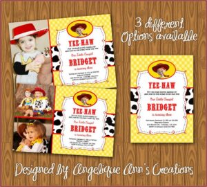 Toy Story Birthday Invitations Girl
