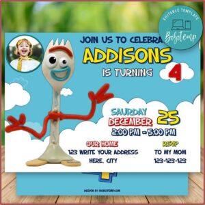 Toy Story Birthday Invitations With Photo
