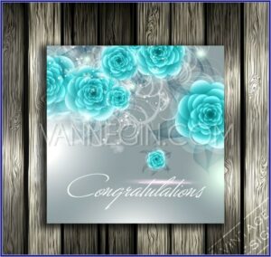 Turquoise Blue Wedding Invitation Background