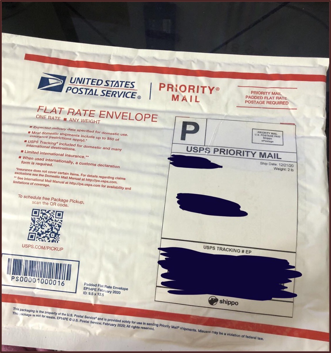 Usps Priority Mail Flat Rate Envelope Label