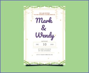 Wedding Invitation Background Vector