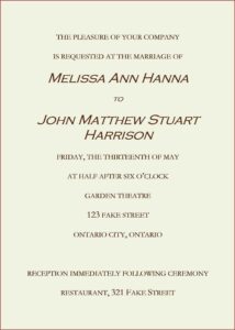 Wedding Invitation Wording Etiquette Uk