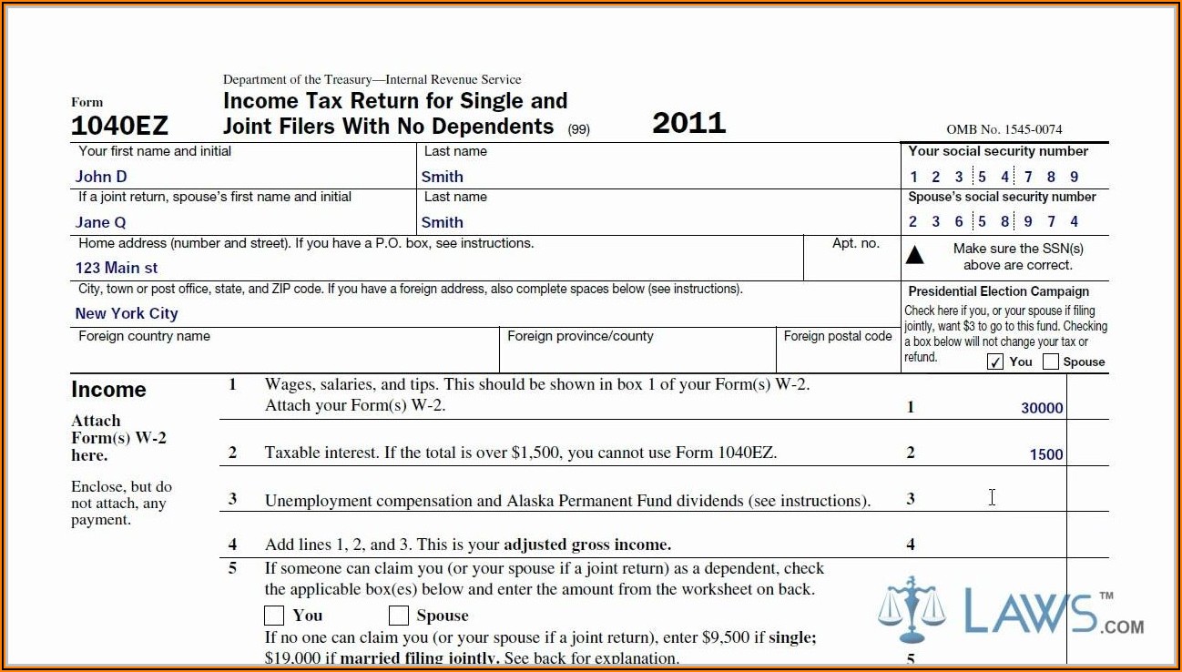 1040ez 2015 Form And Instructions