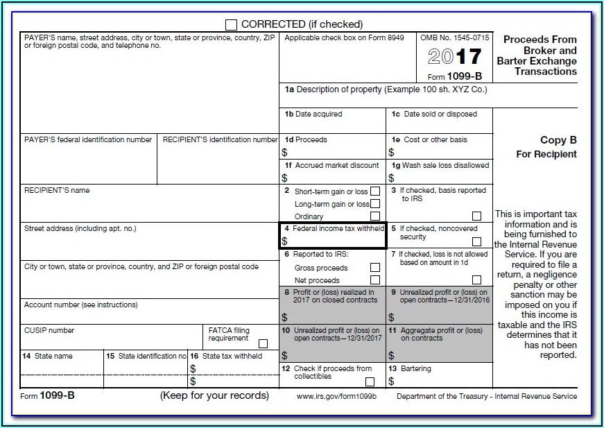 1099 Form Printable Template