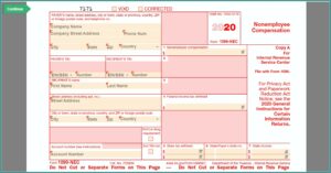 1099 Nec Form Fillable Pdf