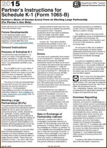 2013 Partner's Instructions For Schedule K 1 (form 1065)