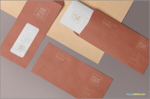 A4 Envelope Mockup Free Download