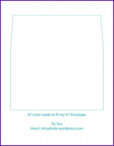 A7 Square Flap Envelope Liner Template