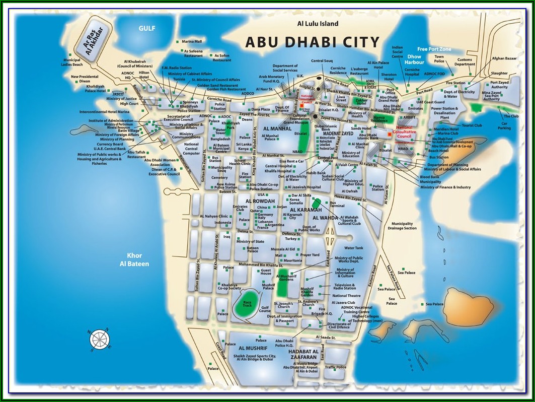 Abu Dhabi National Hotels Head Office Location Map