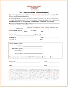Ach Form Template Download