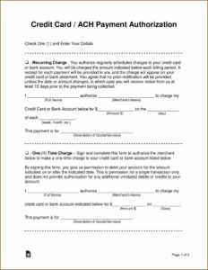 Ach Form Template For Customers
