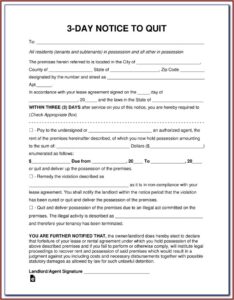 Alabama Notice To Vacate Forms