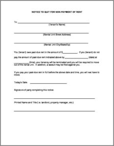 Arizona Eviction Notice Form