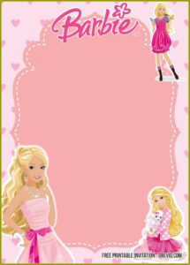 Barbie Invitation Template