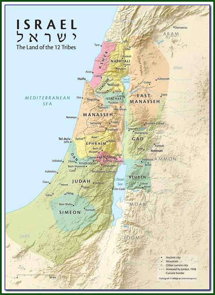 Biblical Map Israel New Testament