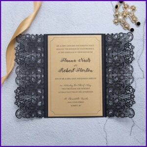 Black And Gold Pocket Envelopes