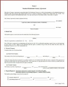 Blank Printable Free Tenancy Agreement Template Word Uk