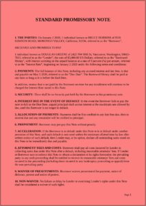 Blank Promissory Note Forms