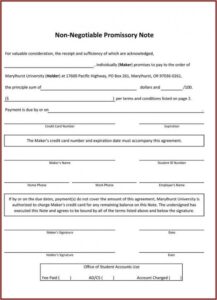 Blank Promissory Note Template