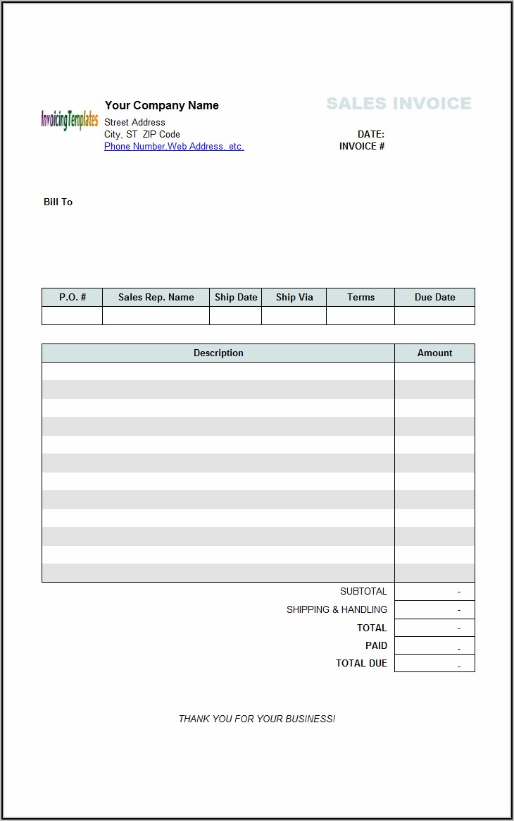 Builders Invoice Template Nz