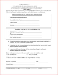 Business Ach Debit Authorization Form