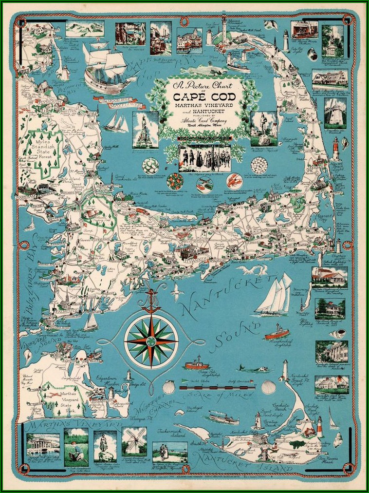 Cape Cod Map Poster