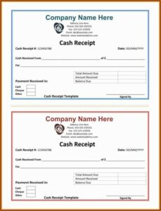 Cash Receipt Sample Free Download