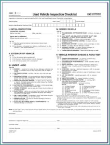 Classic Car Appraisal Form