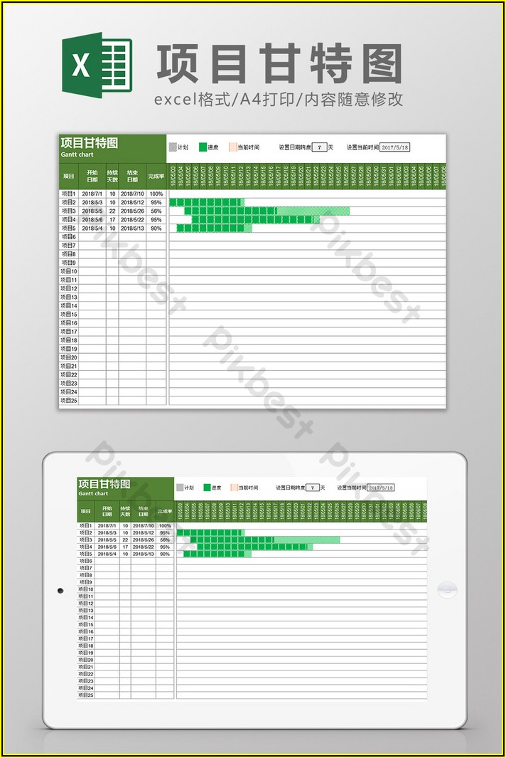 Construction Gantt Chart Template Excel