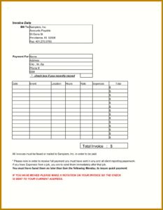 Construction Invoice Template Word