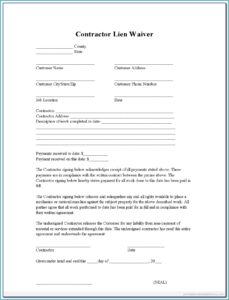 Construction Lien Forms