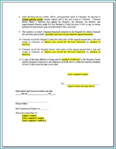 Construction Lien Forms Florida