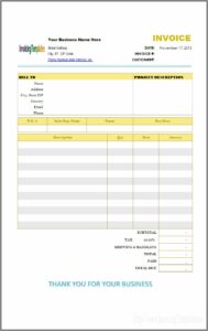 Contractor Billing Template