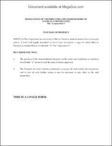 Corporate Resolution Forms
