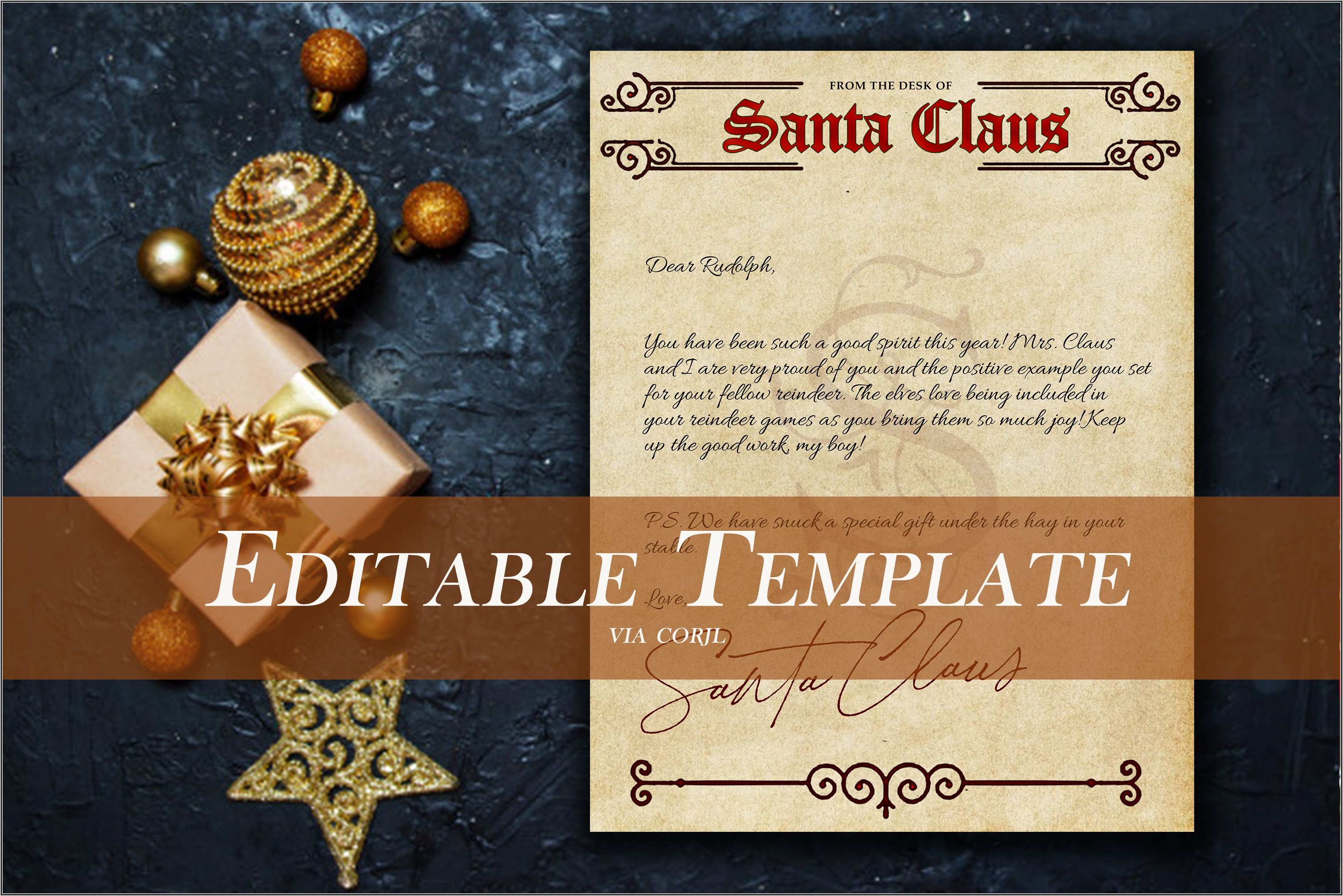 Customizable Letter From Santa Template