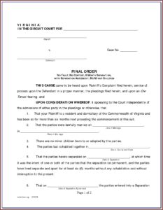 Decree Of Divorce Form Kansas