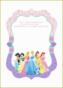 Disney Princess Party Invitation Template