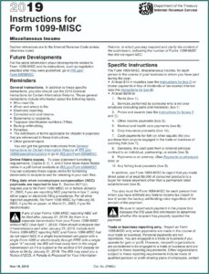 Download Irs Form 1099 Misc 2019