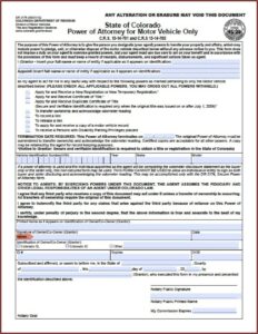 Durable Financial Power Of Attorney Form Colorado
