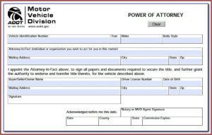 Durable Power Of Attorney Form Az