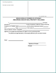 Durable Power Of Attorney Form California 2019