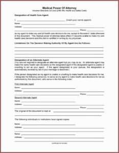 Durable Power Of Attorney Form Colorado