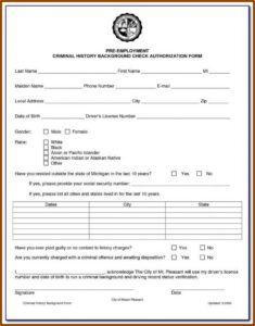 Employee Background Verification Form